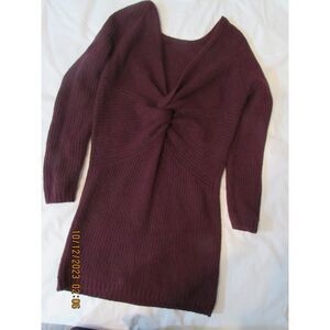 AERIE PURPLE SWEATER DRESS SIZE XS/TP COTTON BLEND COZY WARM